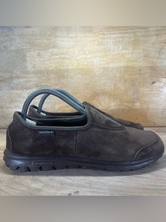 Skechers Shoes - Skechers GOWalk SUEDE Womens Size 9 Slip On Loafers Shoes Chocolate Brown 13766